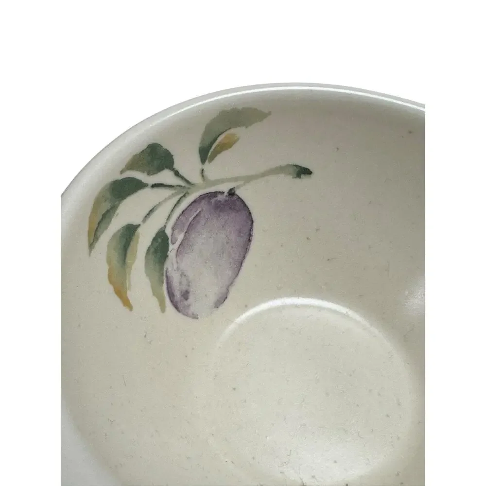 Pfaltzgraff Jamberry Cream Grapes Berries AOP Individual Chip and Dip Server